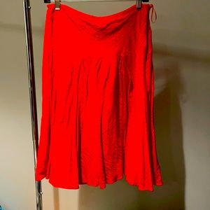 Red flare skirt, so comfortable